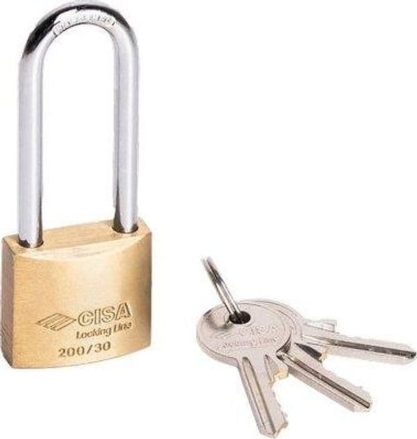 Lucchetto Arco Lungo Locking Line Pop 20011 Cisa Cromato 40 mm 12 Pezzi - 2