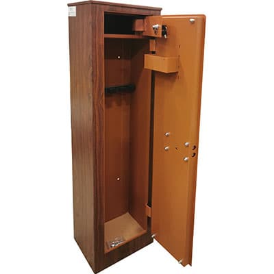 Armadio Porta Fucili Wood 5 Posti Effe con Tesoretto Cm 35X25 H.cm 145 - 2