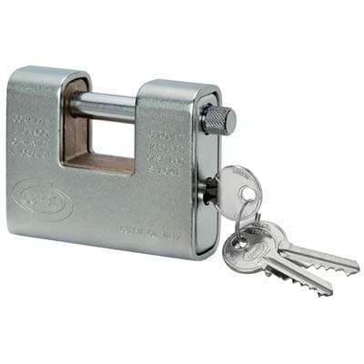 Lucchetto Antiscasso Corazzato Yale Corbin Ottone Acciaio Cromato 8236101 - 2