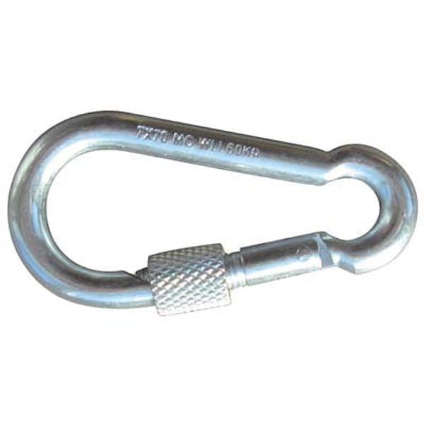 Moschettone Sicurezza a Vite Zincato L 11 mm 120 mm 10 Pezzi - 2