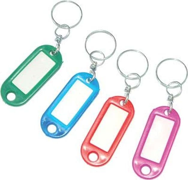 Portachiave con Targhetta con Givolare con Anello Pronty Mix Colori 4 Pezzi - 2