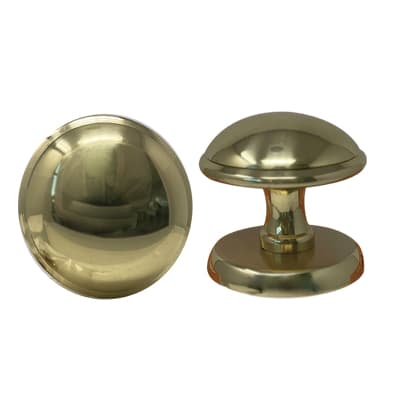 Pomolo per Portone Giada Ottone Oro Lucido D.mm 70 Base D.mm 70 - 2
