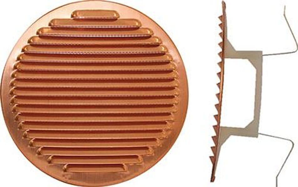 Bocchetta Aerazione Rame Tonda con Molle 80 a 125 mm 2 Pezzi – Autres