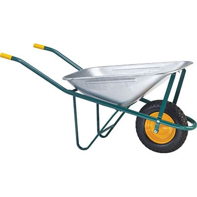 Carriola Euro Hand Vasca Zincata 8 x 10 Ruota 370 x 80 mm 70 L - 2