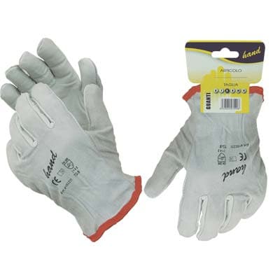 Guanto Fiore Bovino Hand Bianco Dorso Crosta 8 10 Paia - 2