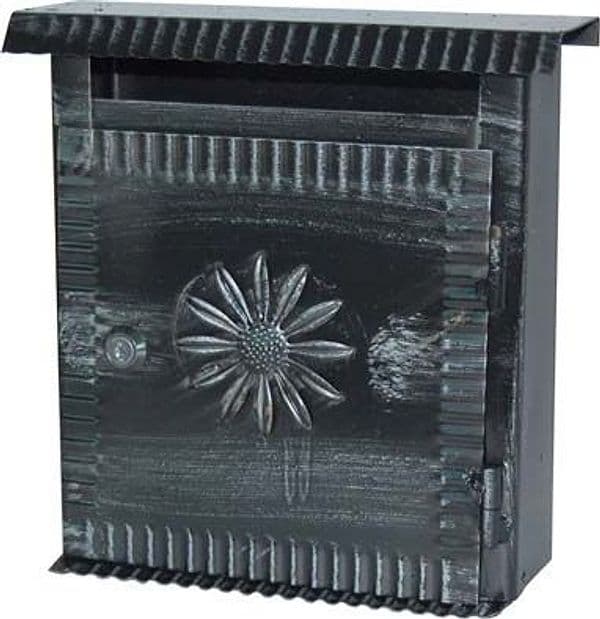 Cassetta Postale Margherita Acciaio Vern Nero Argento Mm 220X80 H.mm 280 – Autres
