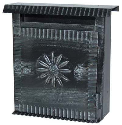 Cassetta Postale Margherita Acciaio Vern Nero Argento Mm 220X80 H.mm 280 - 2