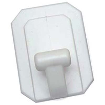 Gancio Adesivo Plastica Bianco 25 Pezzi - 2