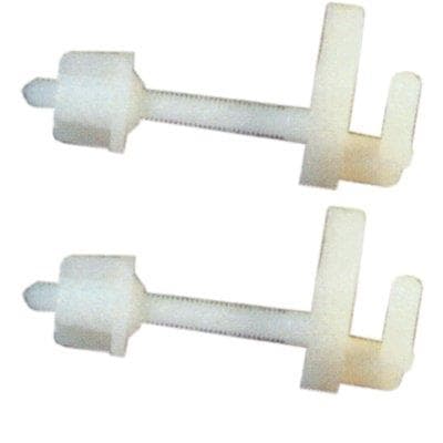 Cerniere Sedile WC Nylon Bianco 2 Pezzi - 2