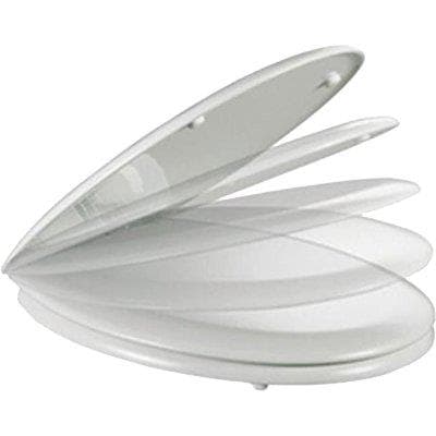 Sedile WC Universale Slow Close Termoplastica Bianco Cm 42X37 Coprivaso - 2