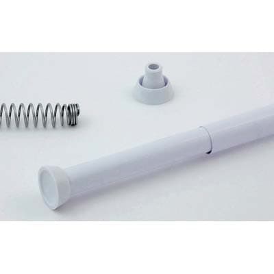 Tubo Reggitenda Estensibile per Doccia Alluminio Bianco Mm 25 cm 75 a 120 - 2