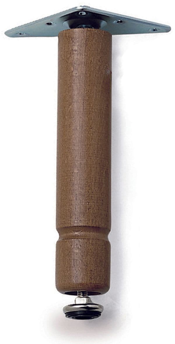 Piedino Regolabile con Piastra Colore Noce Cm 15 20 Pezzi - 2