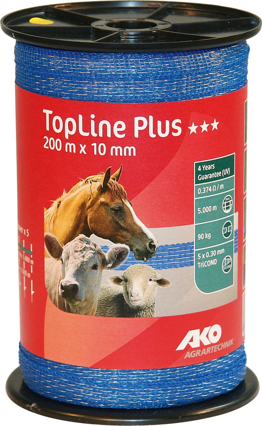 Fettuccia Elettrificata per Recinto Toplineplus Blu M 200 H. Cm 1 Fili 5 - 2