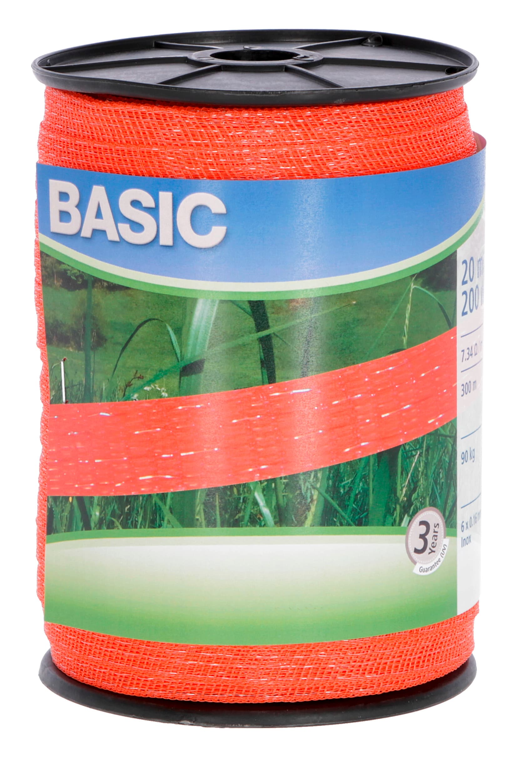 Fettuccia Elettrificata per Recinto Basic Arancione M 200 H. Cm 4 Fili 12 - 2