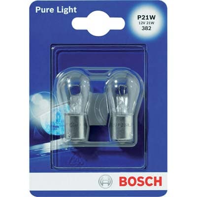 Lampada Auto Posteriori Pure Light P21 017 Bosch 12 V 2 Pezzi - 2