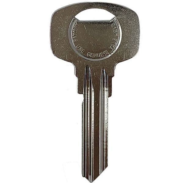 Chiave Piatta Yale 1008 Dx 5 Perni Originale Ottone Nichelato 20 Pezzi
