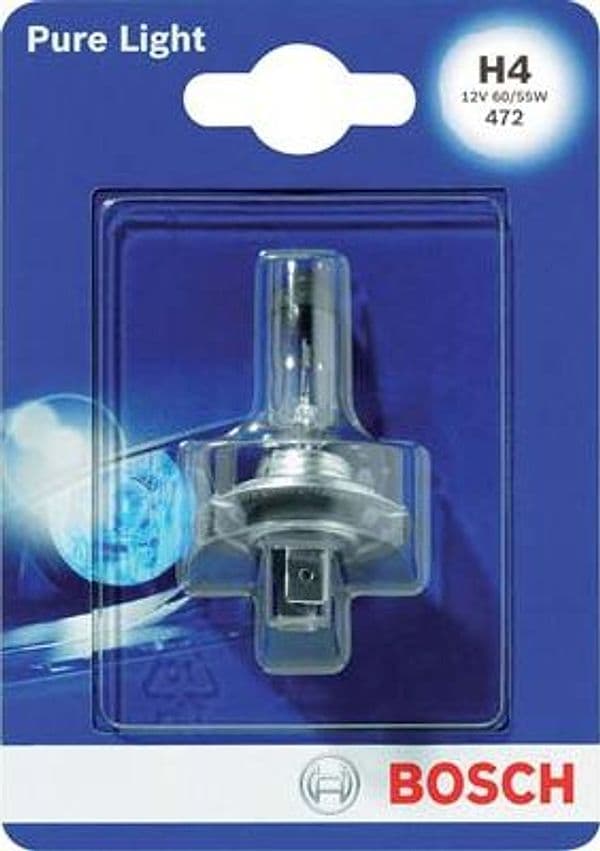 Lampada Auto Anteriori Pure Light H4 001 Bosch 12 V 4 Pezzi - 2