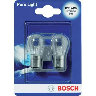 Lampada Auto Posteriori Pure Light P21 015 Bosch 12 V 2 Pezzi - 2