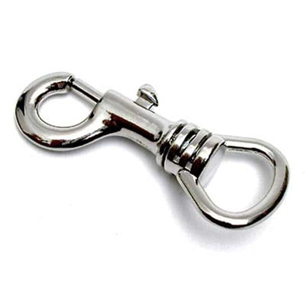 Moschettone Portachiave Nichelato 60 mm 50 Pezzi - 2