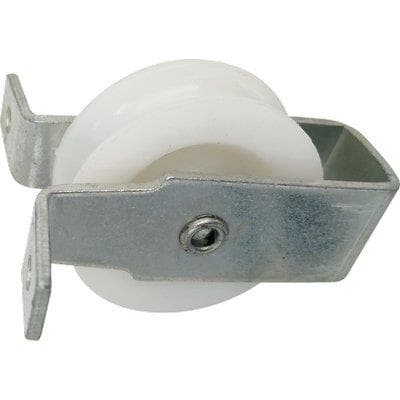 Carrucola Nylon Staffa Fissa Self Zincata Ø 25 mm 5 Pezzi - 2
