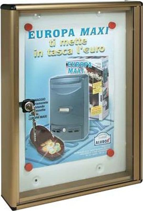 Bacheca Porta Avvisi Alubox Alluminio Bronzato 1XA4 Mm 300X50 H.mm 400 - 2