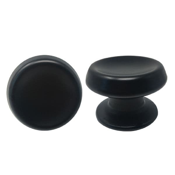 Pomolo per Portone 166 Saguatti Alluminio Nero D.mm 80 Base D.mm 70 - 2