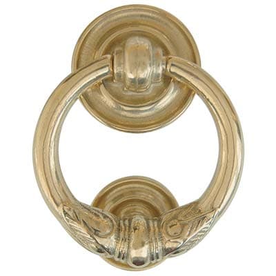 Battente per Portone Impero Cottali Ottone Lucido Mm 125X100 - 2