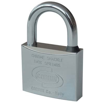Lucchetto Euromarine Corbin Ottone Arco Cromato Chiavi 2 mm 30 - 2
