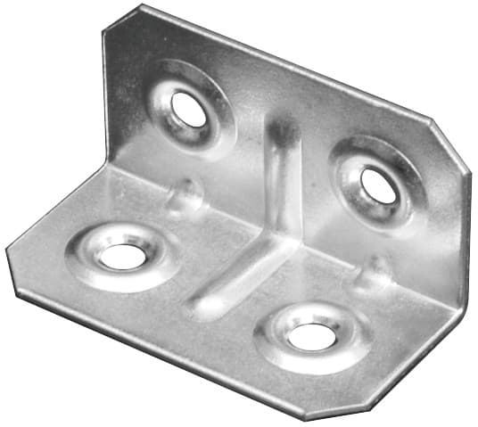 Piastrina di Giunzione Angolare Ferro Zincato 100 Pezzi. Mm 40 x 20X20 - 2