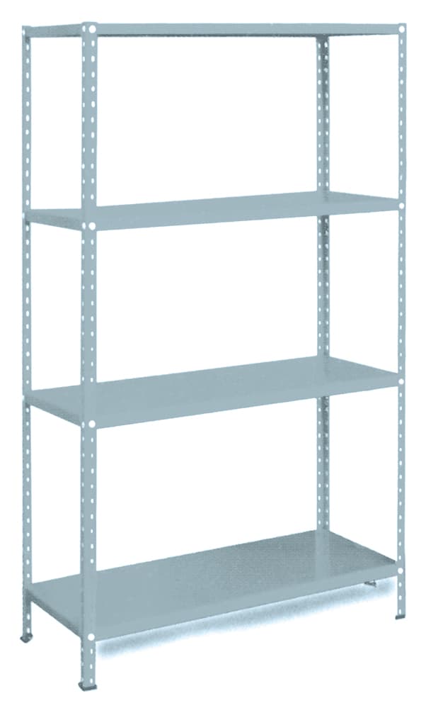 Minikit Scaffali Aste Spezzate Cm 80 x 30X150 H Grigio Prometal - 2