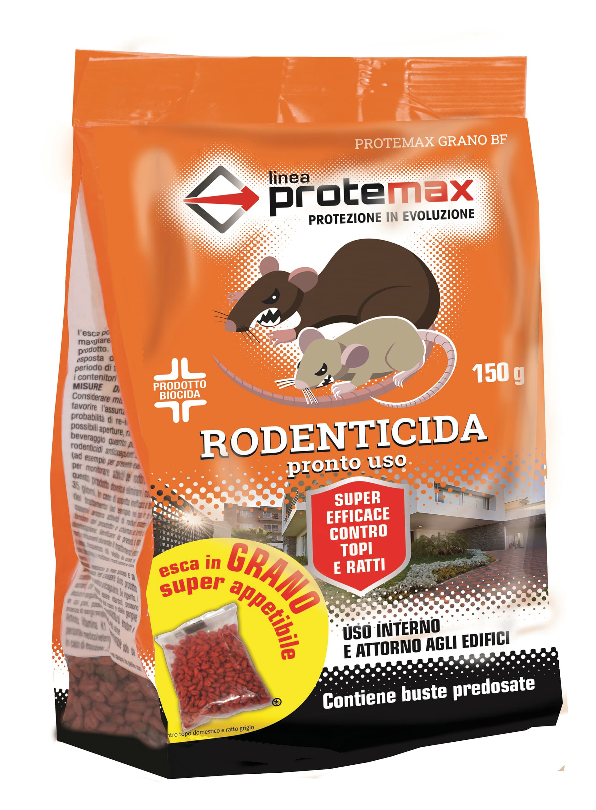 Esca Topicida in Grano Gr. 150 (3 x GR.50) 24 Pezzi - 2