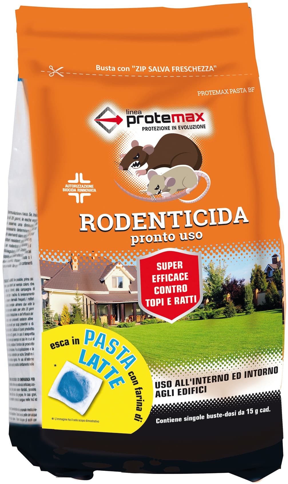 Esca Topicida in Pasta Blu 1 Busta Kg 1 53 (buste Dosi da Gr. 15) 8 Pezzi - 2