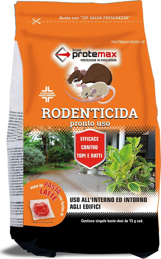 Esca Topicida in Pasta Rossa 1 Busta Kg 1 53 (buste Dosi da Gr. 15) 2 Pezzi - 2