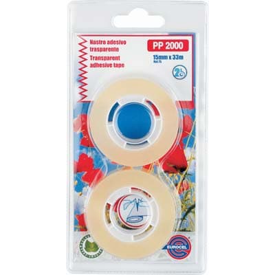 Nastro Adesivo Trasparente Casa Duo Self Eurocel Ppl 33 ml 15 mm 2 Pezzi - 2