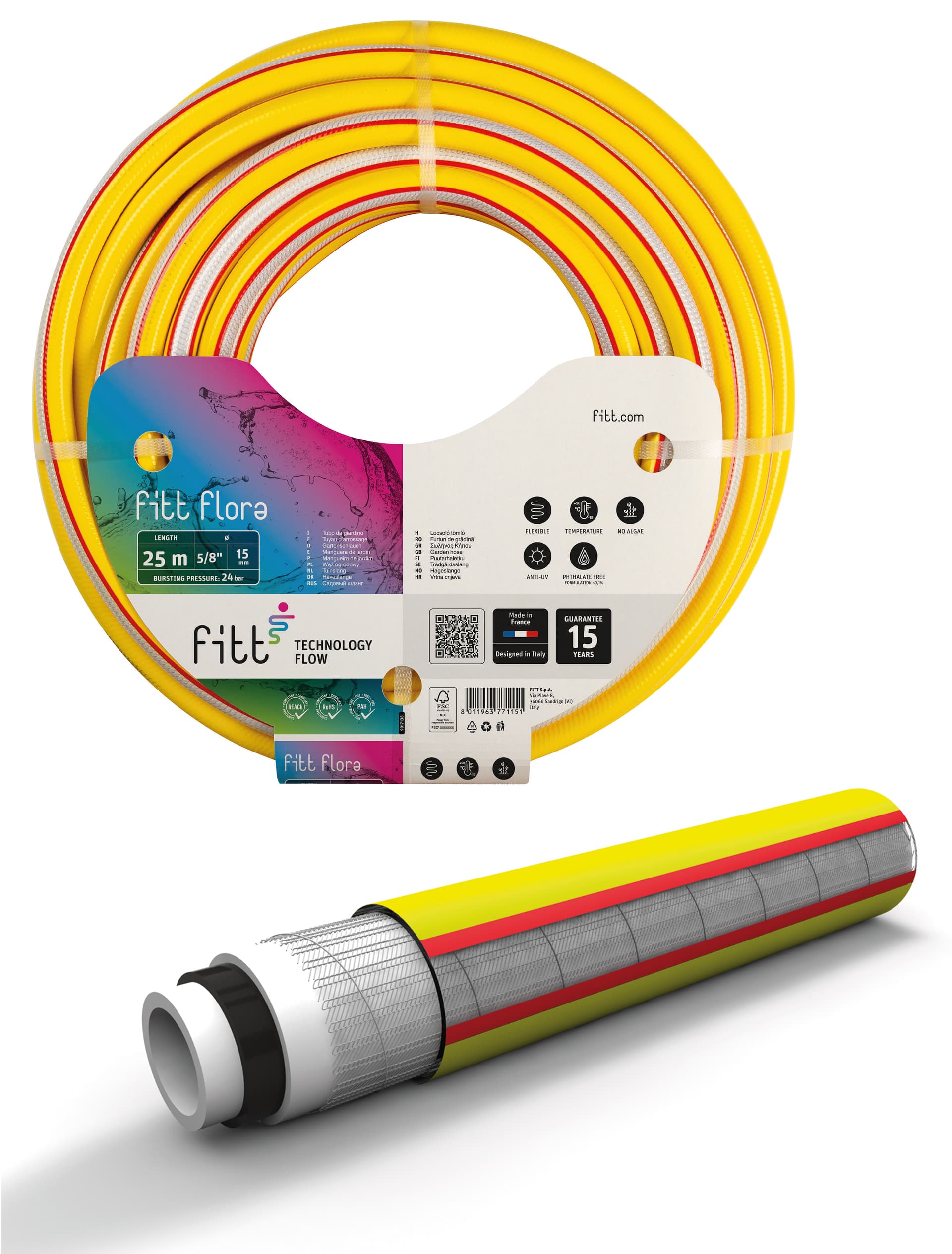 Tubo per Giardinaggio Flora Ø Mm 12 5 (M 15) Fitt - 2
