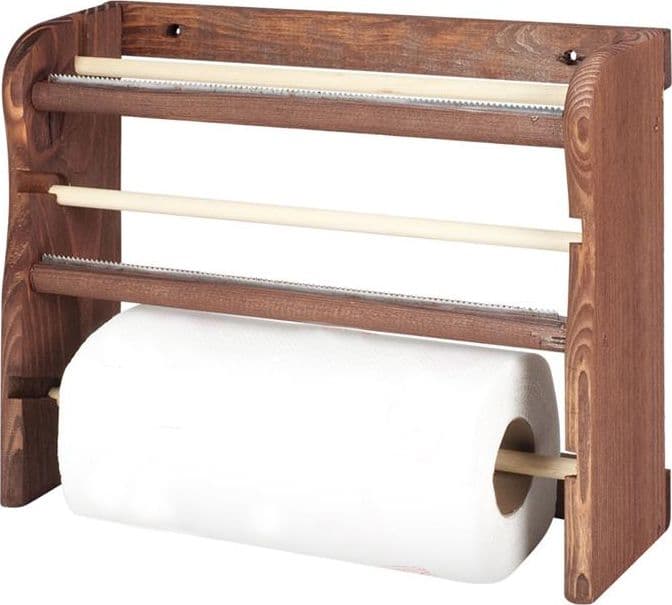 Portarotolo Tris in Legno Scuro Cm 33 x 9X29H – Autres