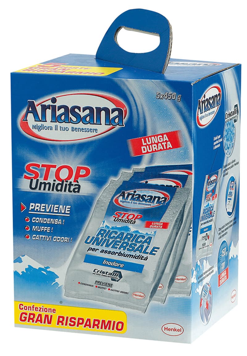 Ricarica per Assorbiumidità Ariasana Pz. 5 x 450 Gr. 6.00 Confezioni Henkel - 2