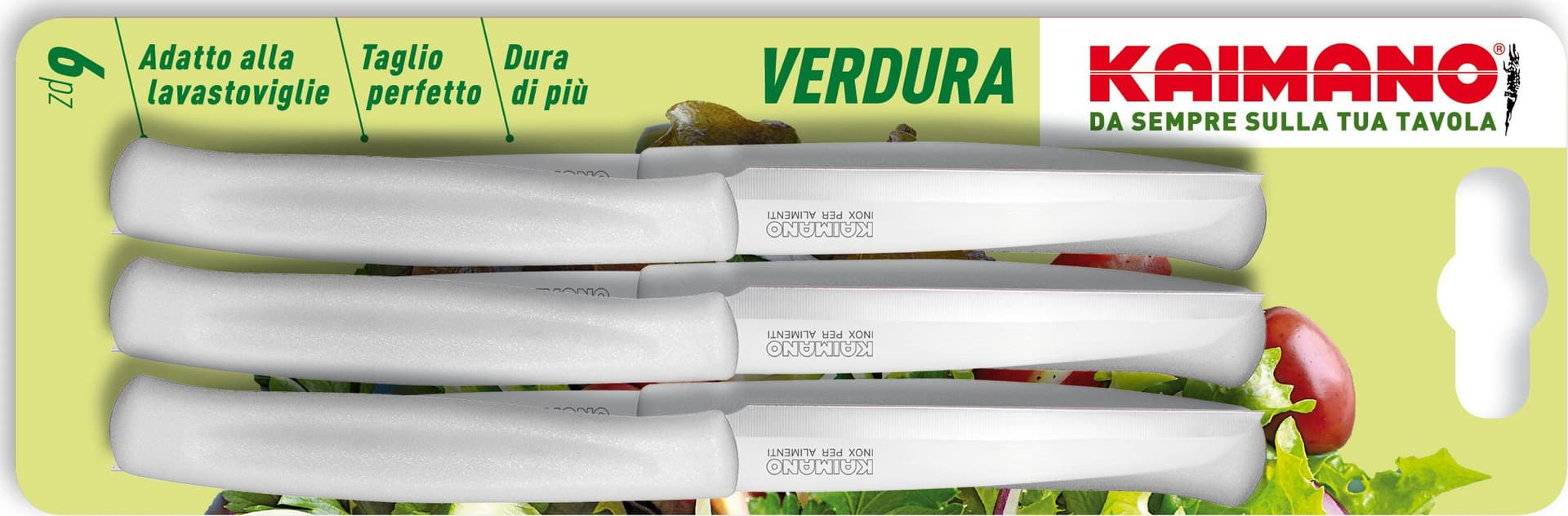 Set Colore Telli per Verdura Dinamik 6 Pezzi Colore Bianco Kaimano