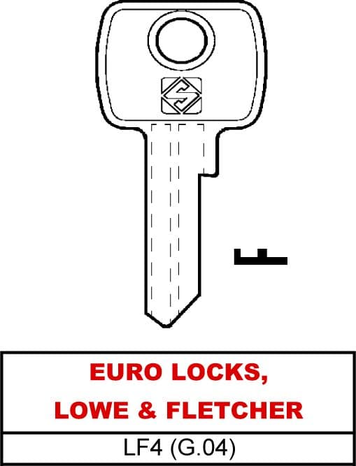 Chiave Ottone LF4 (g.vae 0) Euro Locks Lowe & Fletcher 20 Pezzi Silca