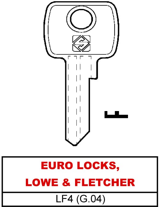 Chiave Ottone LF4 (g.vae 0) Euro Locks Lowe & Fletcher 20 Pezzi Silca - 2