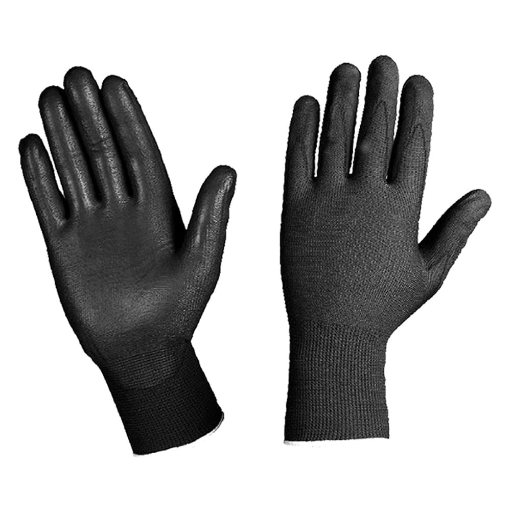 Guanti Nylon Poliuretano Tg. m Colore Nero 12 Coppia - 2