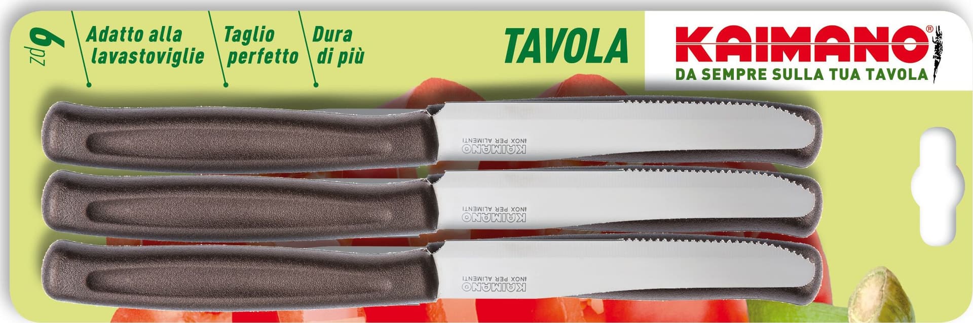 Set Colore Telli da Tavola Dinamik 6 Pezzi Punta Dentata Colore Bianco – Kaimano