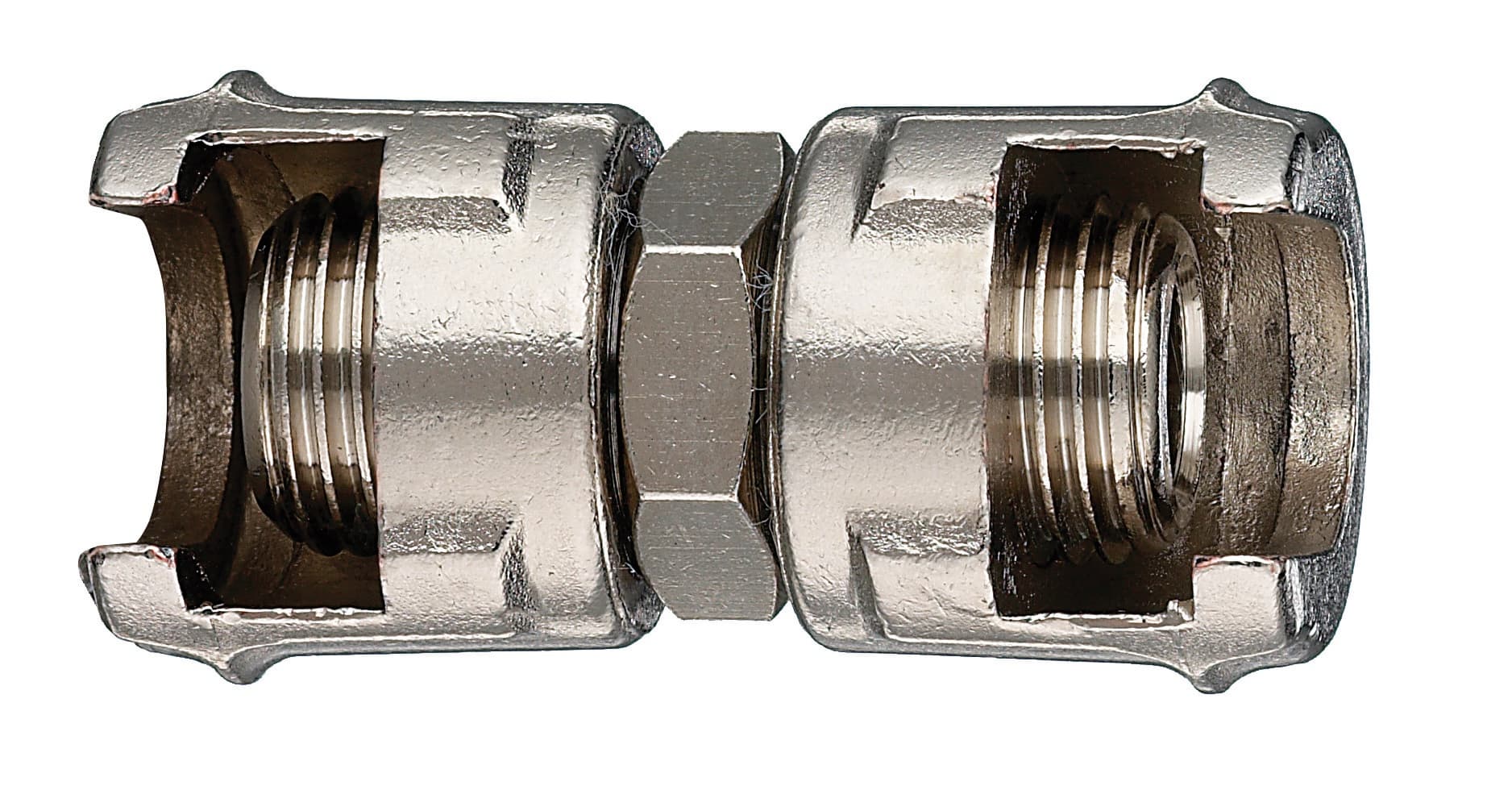 Raccordo di Giunzione per Compressori 2 Dadi Fresati 10 Pezzi - 2
