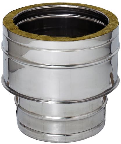 Raccordo Doppia Parete per Stufa Ø Interno Esterno Cm 8 13 (attacco Cm 8) - 2