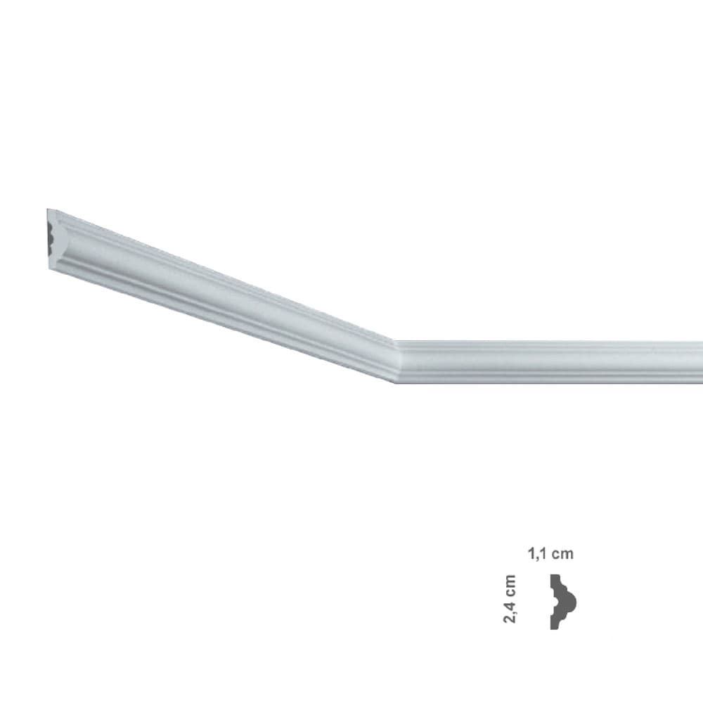Cornice Decorativa per Soffitto Mod I803 Bovelacci 300 Pezzi 11 x 24 mm - 2