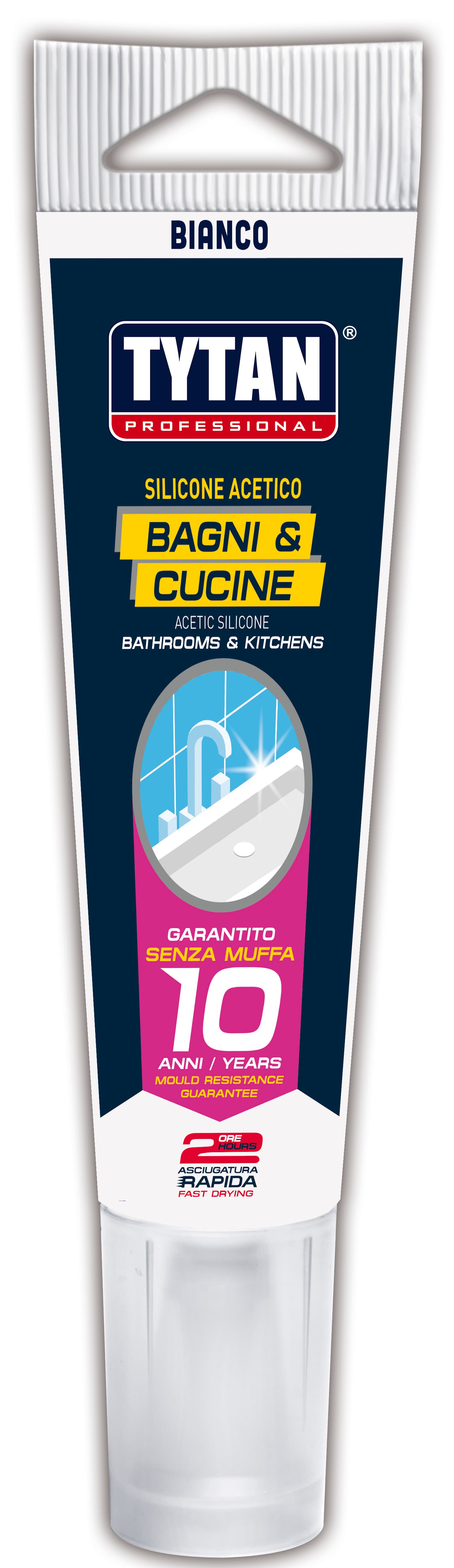 Silicone Acetico Bagni e Cucine Ml. 60 Trasparente 24 Pezzi Tytan - 2
