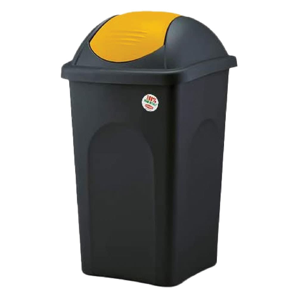 Bidone Immondizia Stefanplast Multipat Nero Giallo 60 Lt 39 X 39 X 68 cm