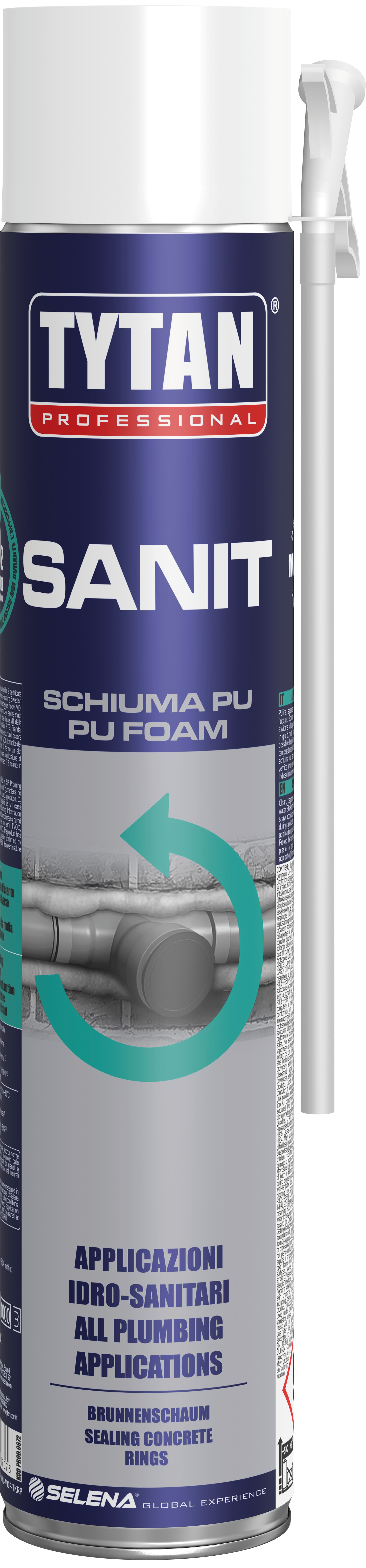 Schiuma Poliuretanica Sanit Manuale Ml. 750 per Sanitari e Pozzetti Tytan - 2