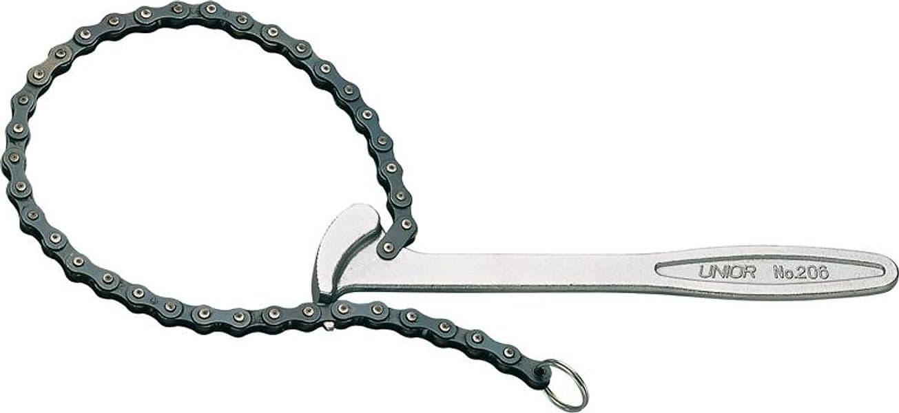 Chiave a Catena per Filtri Olio Art. 206 Ø Apert. Mm 60÷140 Unior