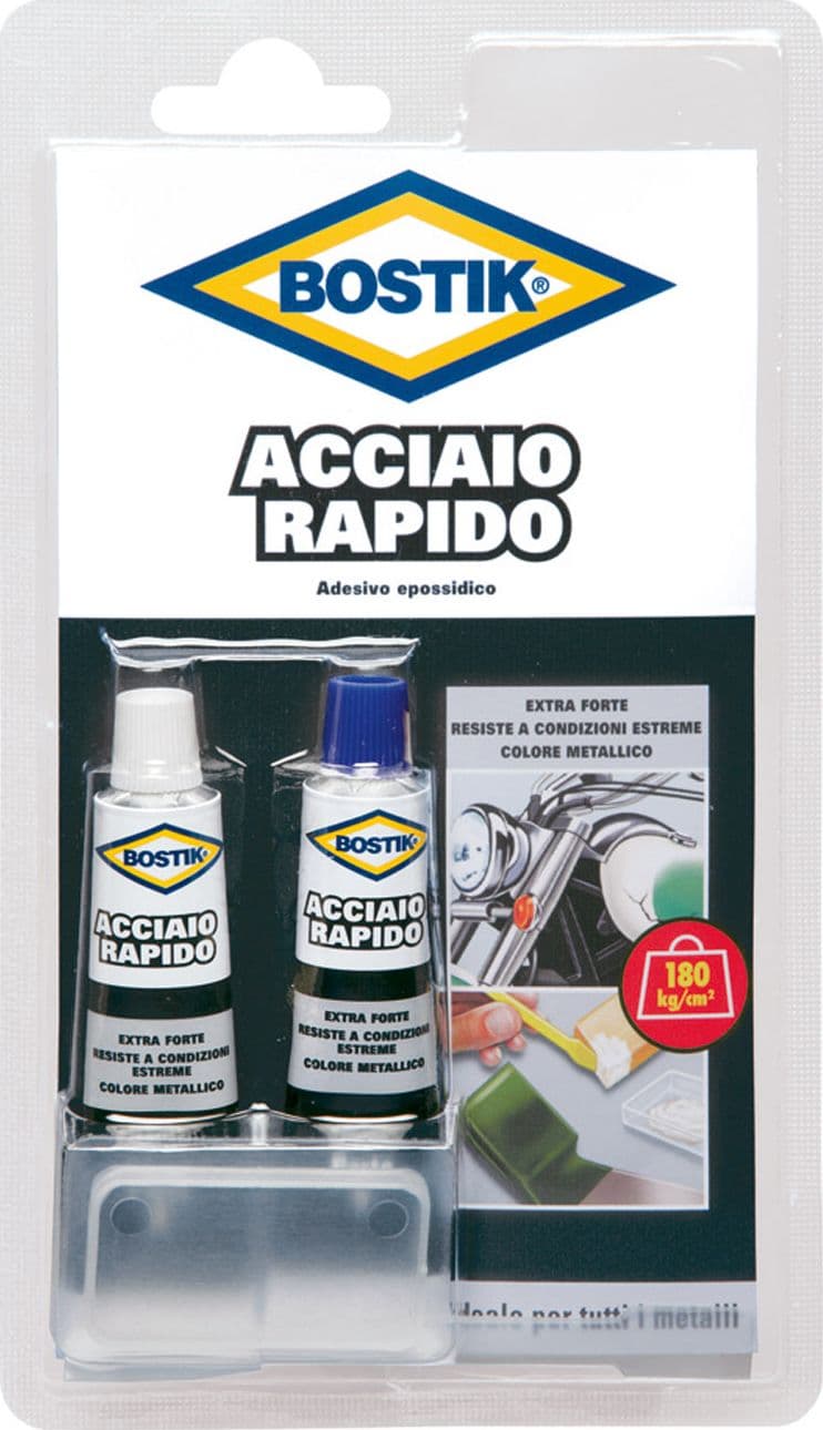 Colore La Bostik Acciaio Rapido Blister Ml. 30 (2 Tub. Ml. 15) 12 Pezzi Uhu - 2